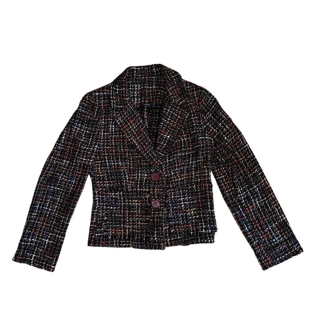 M. Gerizim Women's Vintage Black Multi Comor Tweed BlazerJacket Small